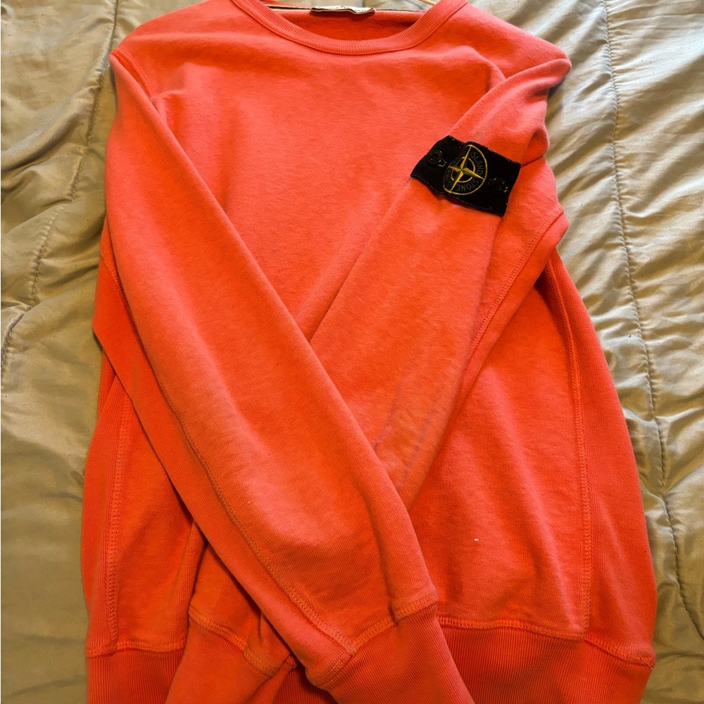 Stone Island long sleeve crew neck salmon color